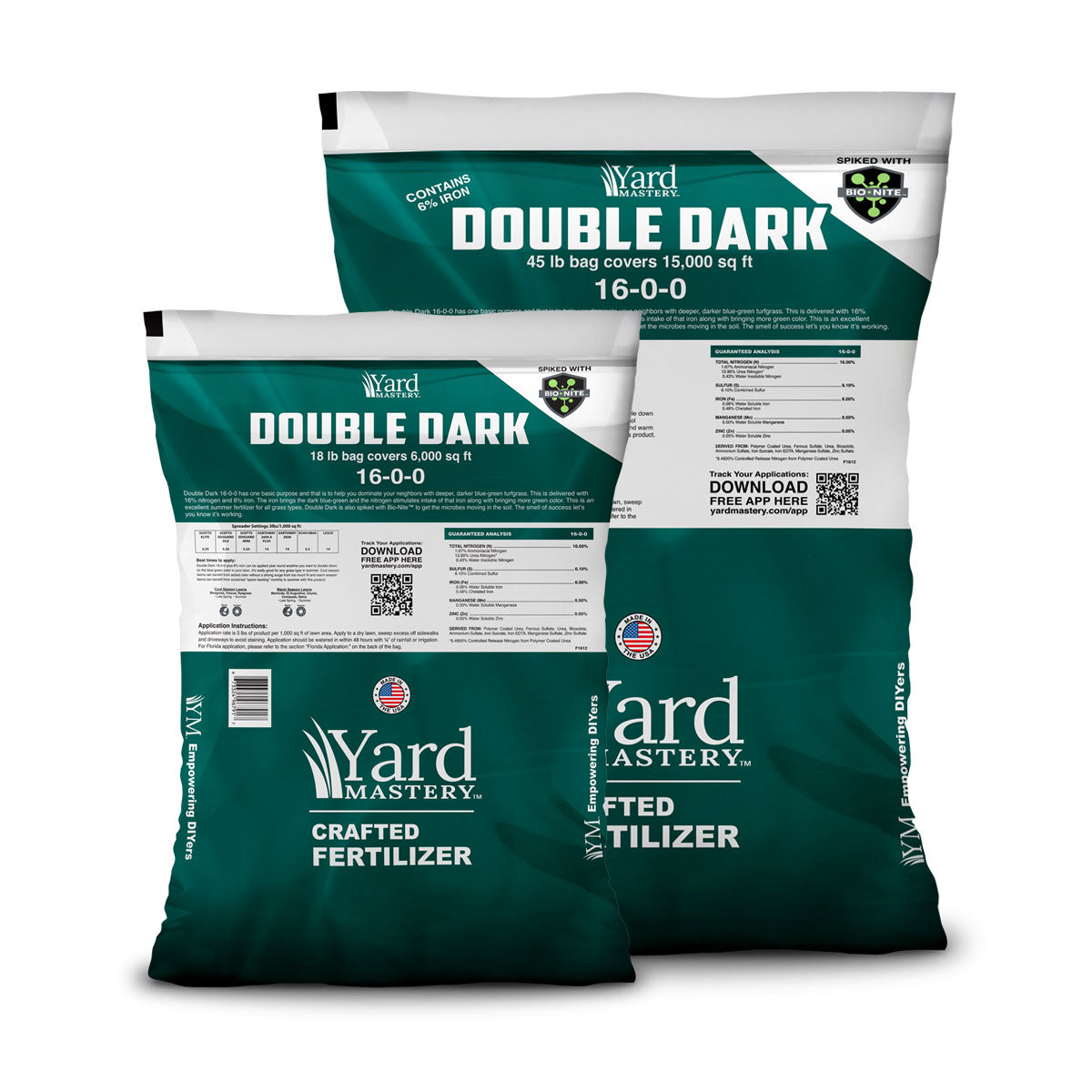 16-0-0 Double Dark 6% Iron - Bio-Nite - Granular Lawn Fertilizer