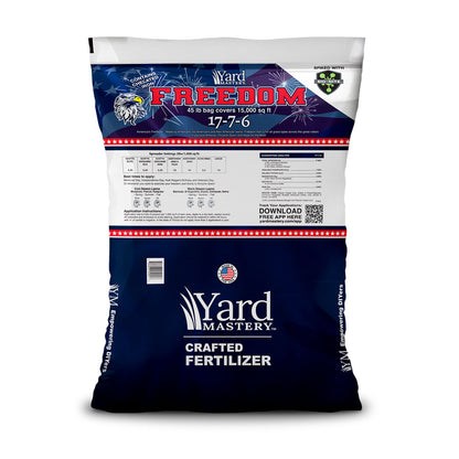 17-7-6 Freedom Fertilizer  3% chelated Iron, Magnesium and Bio-Nite - Granular Lawn Fertilizer